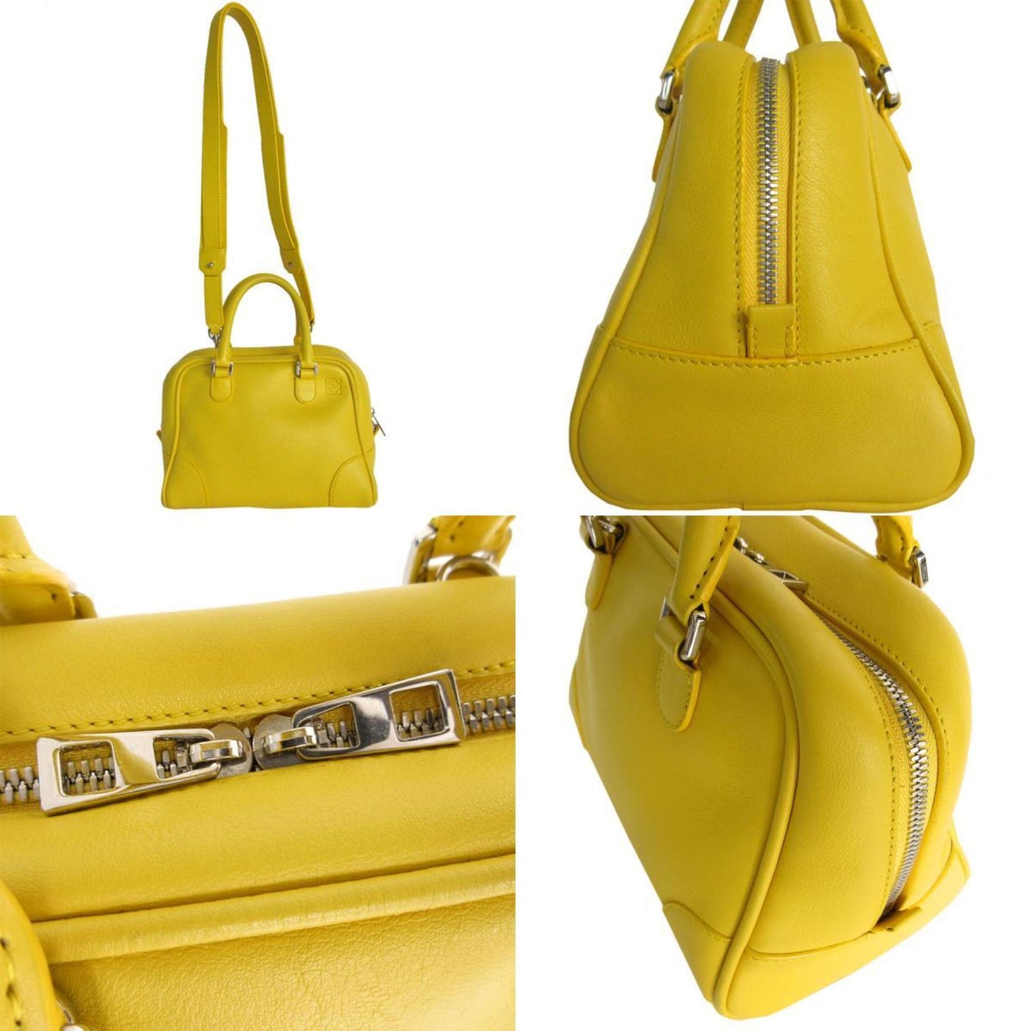 Loewe Amazona 75, Yellow, Leather, handbag