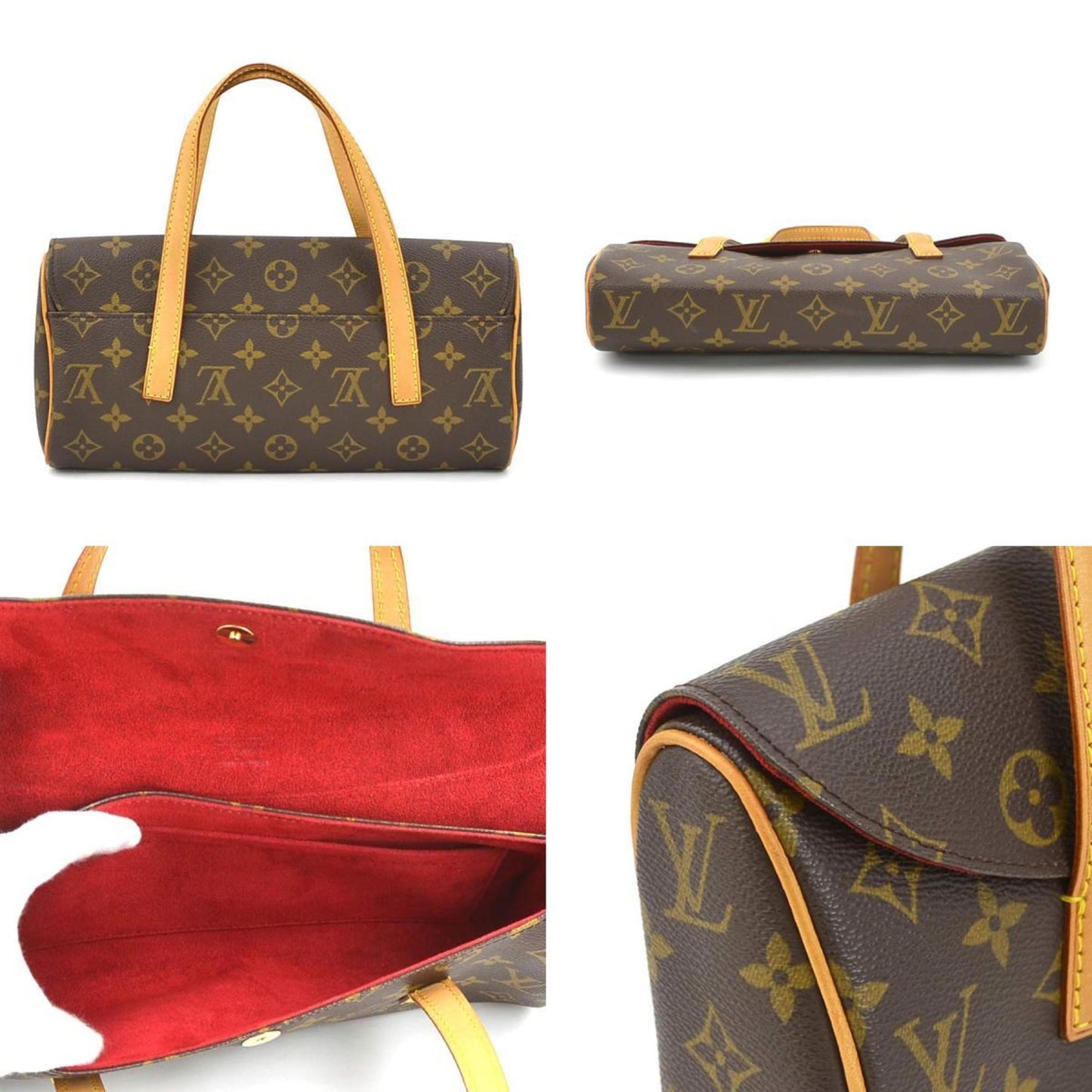Louis Vuitton Sonatine, Brown, Canvas, handbag