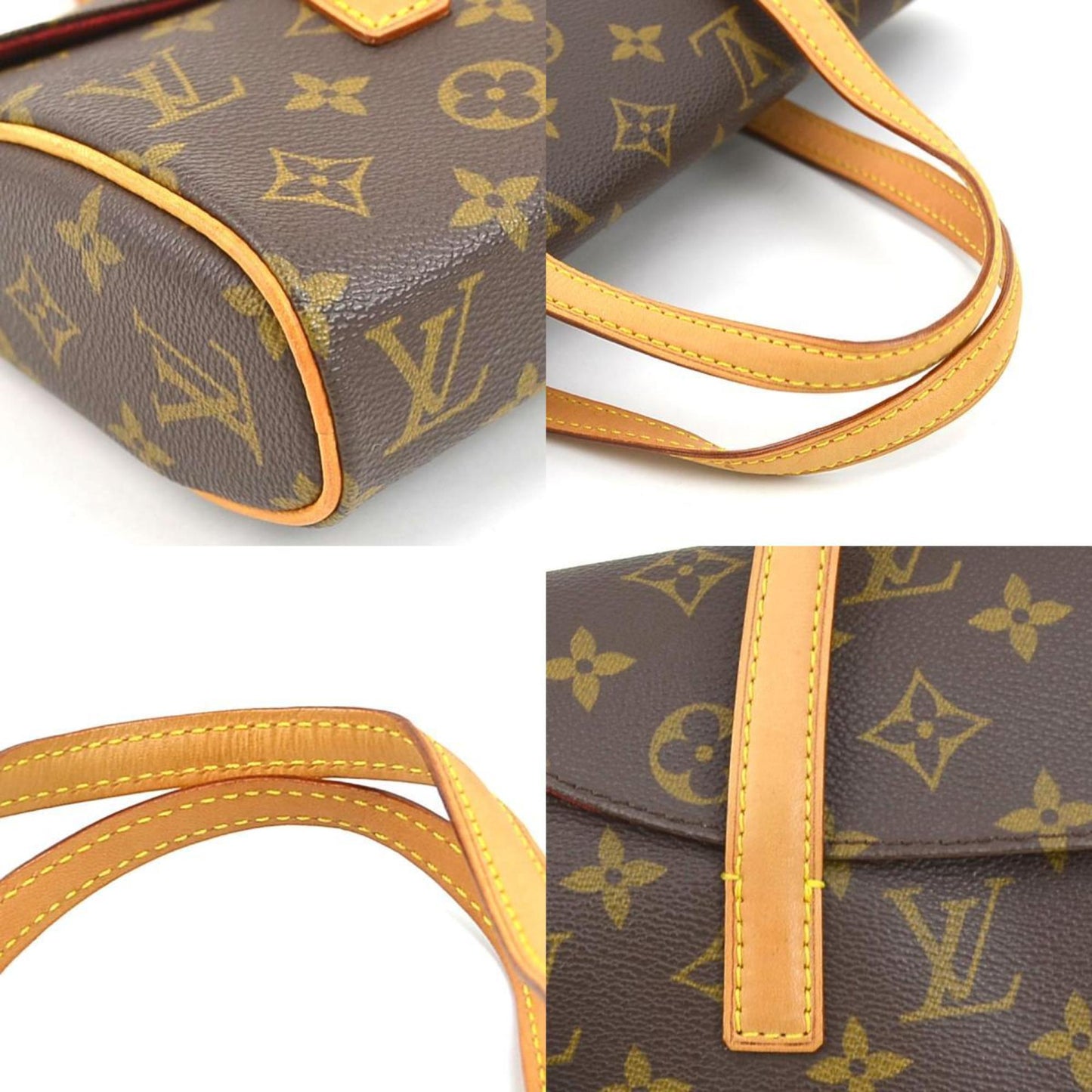 Louis Vuitton Sonatine, Brown, Canvas, handbag