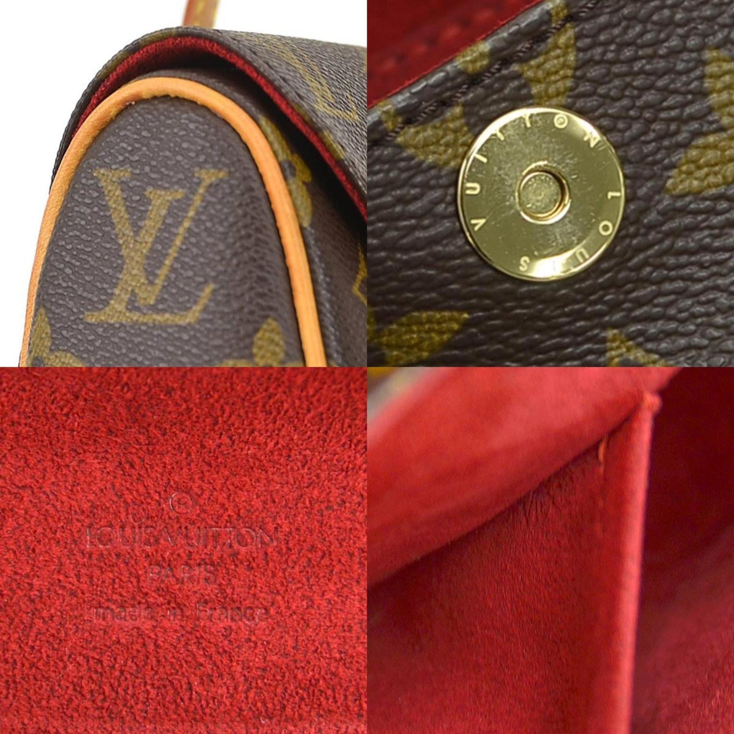 Louis Vuitton Sonatine, Brown, Canvas, handbag