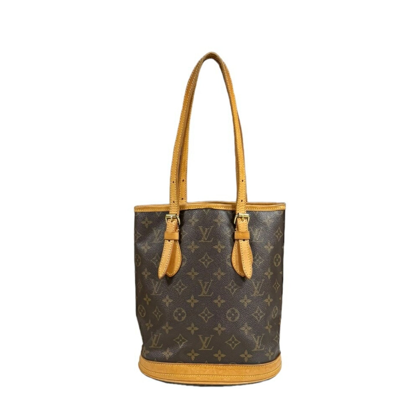 Louis Vuitton Bucket, Brown, Canvas, shoulder
