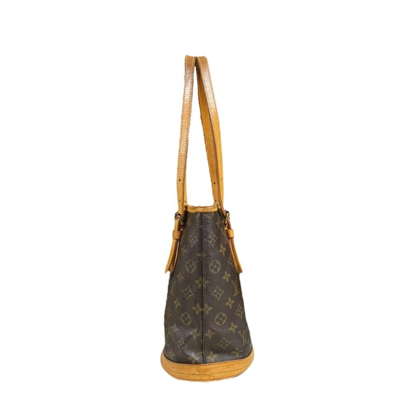 Louis Vuitton Bucket, Brown, Canvas, shoulder