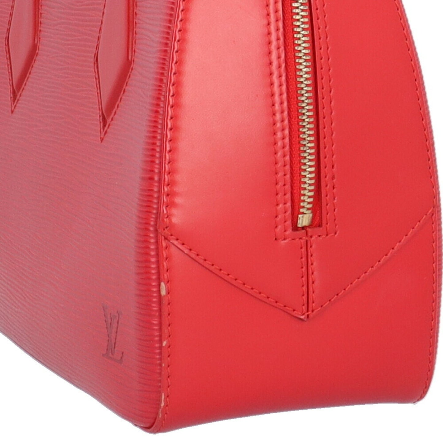 Louis Vuitton Sablon, Red, Leather, handbag
