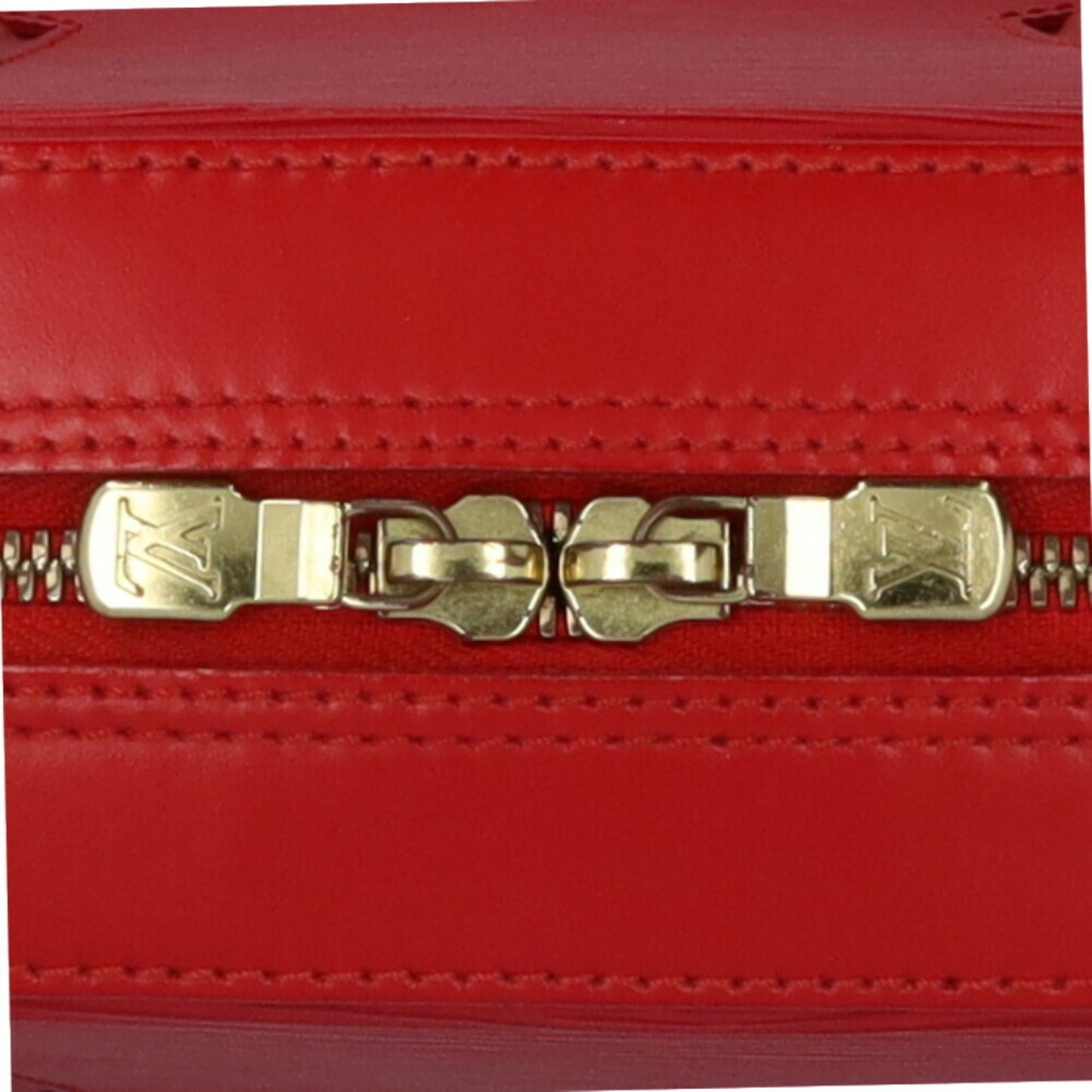 Louis Vuitton Sablon, Red, Leather, handbag