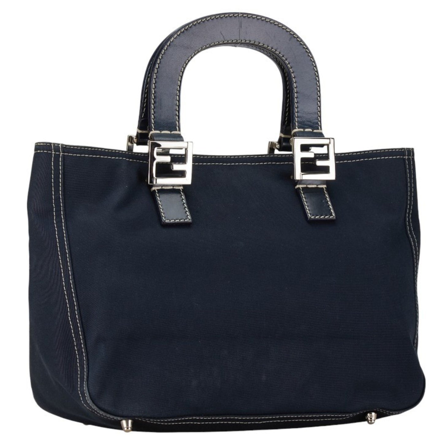 Fendi Kira, Navy, Canvas, handbag