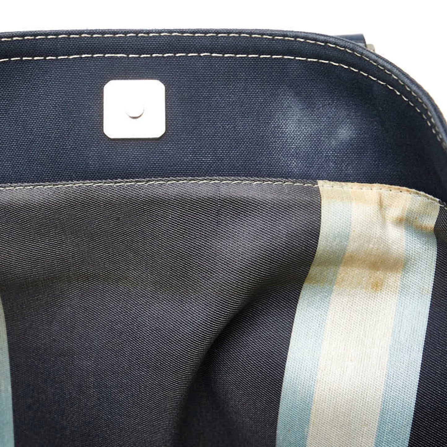 Fendi Kira, Navy, Canvas, handbag