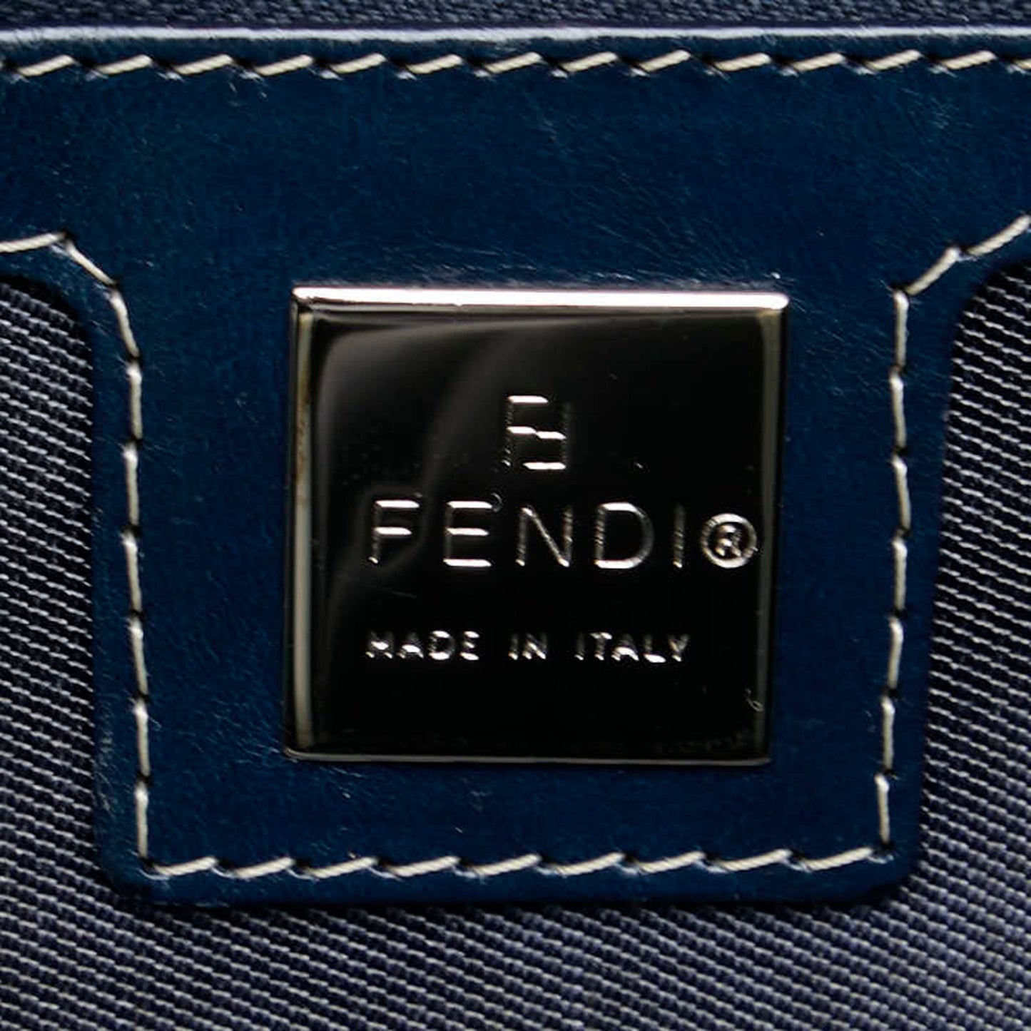 Fendi Kira, Navy, Canvas, handbag