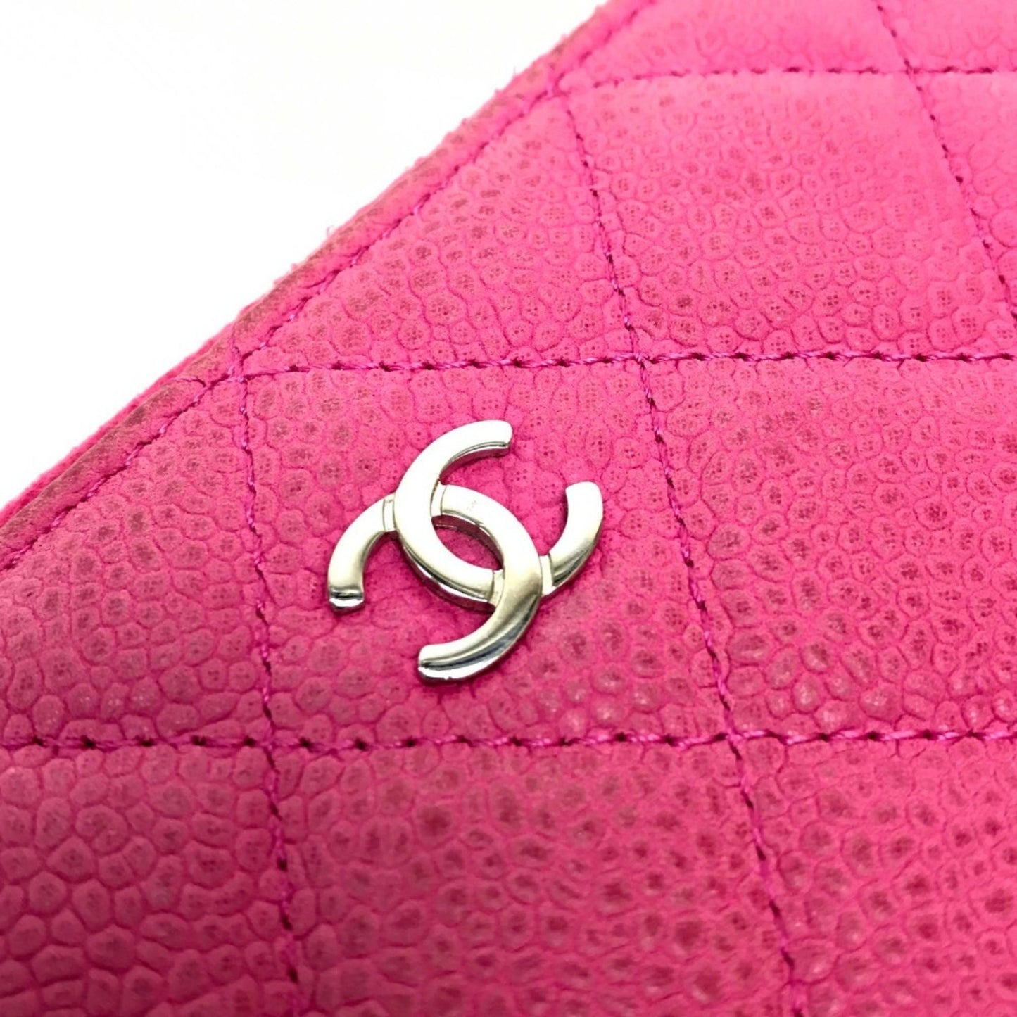 Chanel, Pink, Leather, wallet