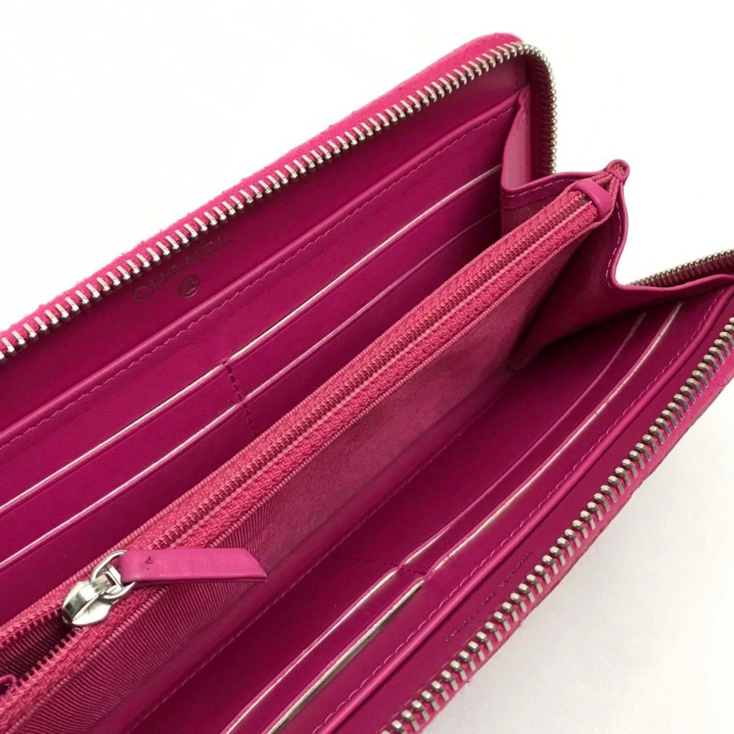 Chanel, Pink, Leather, wallet