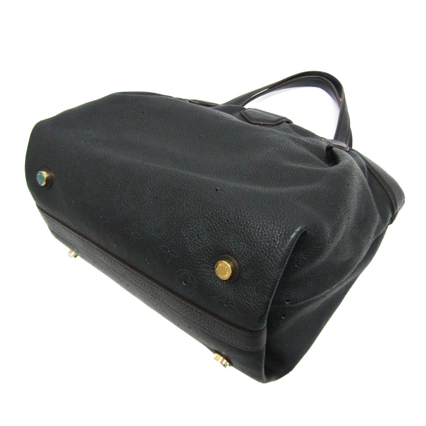 Louis Vuitton Mahina, Black, Leather, handbag