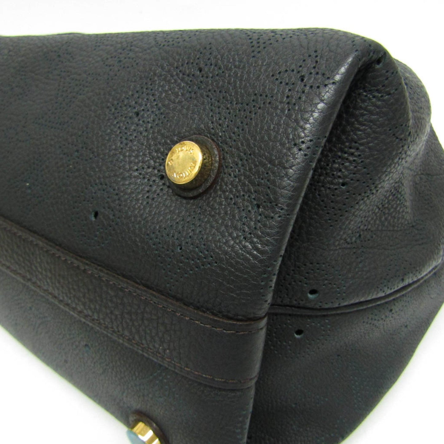 Louis Vuitton Mahina, Black, Leather, handbag