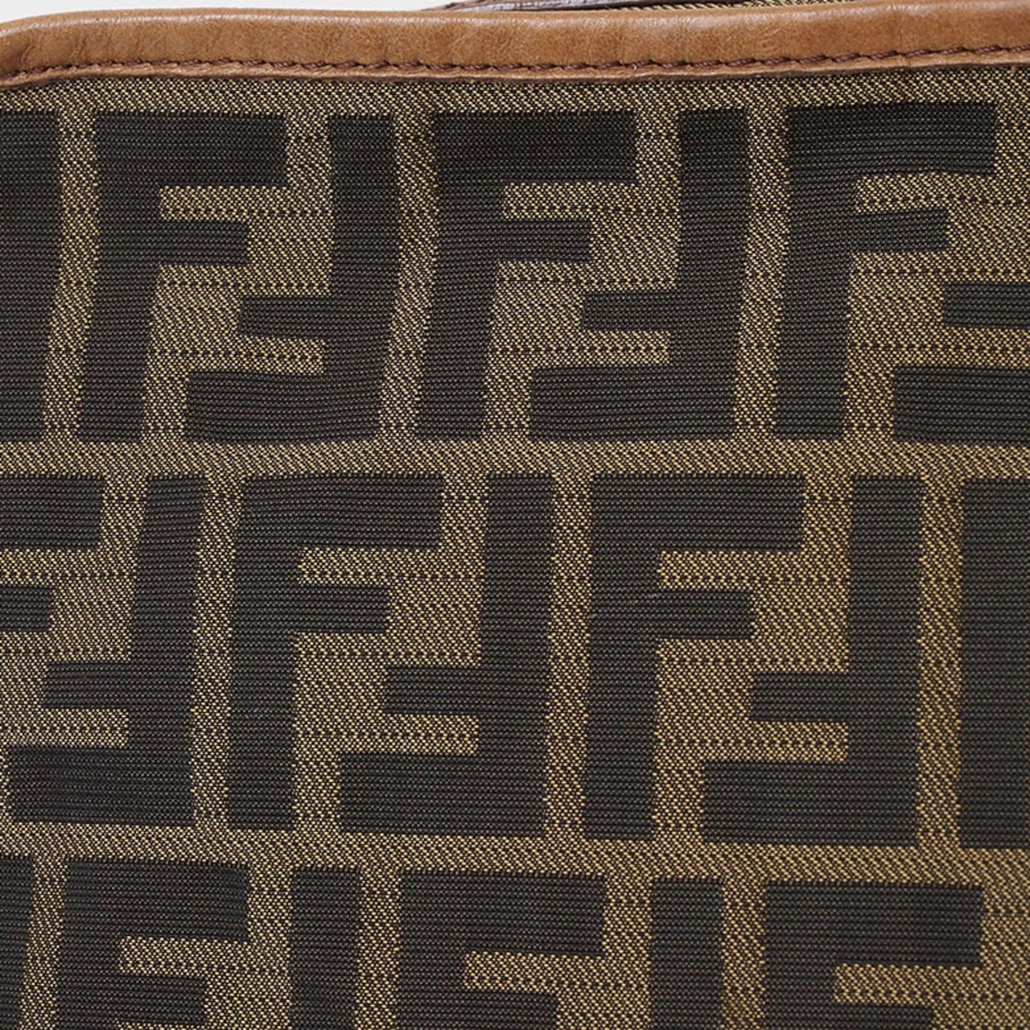 Fendi Zucca, Brown, Canvas, shoulder