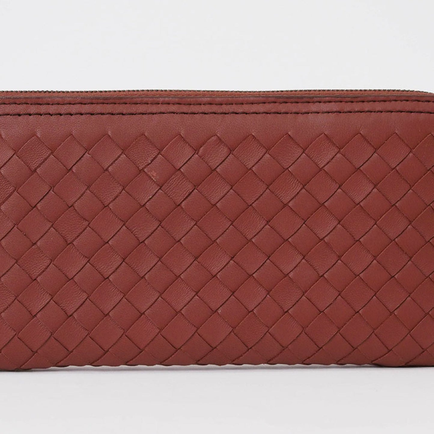 Bottega Veneta Intrecciato, Red, Leather, wallet