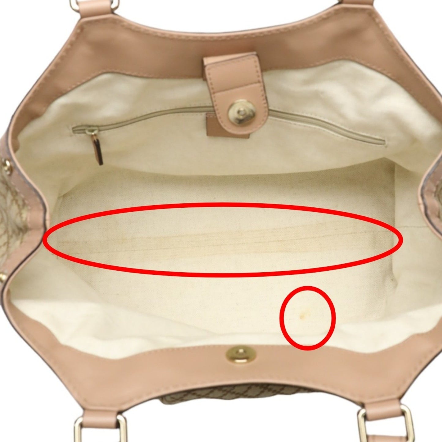 Gucci Diamante, Beige, Canvas, handbag