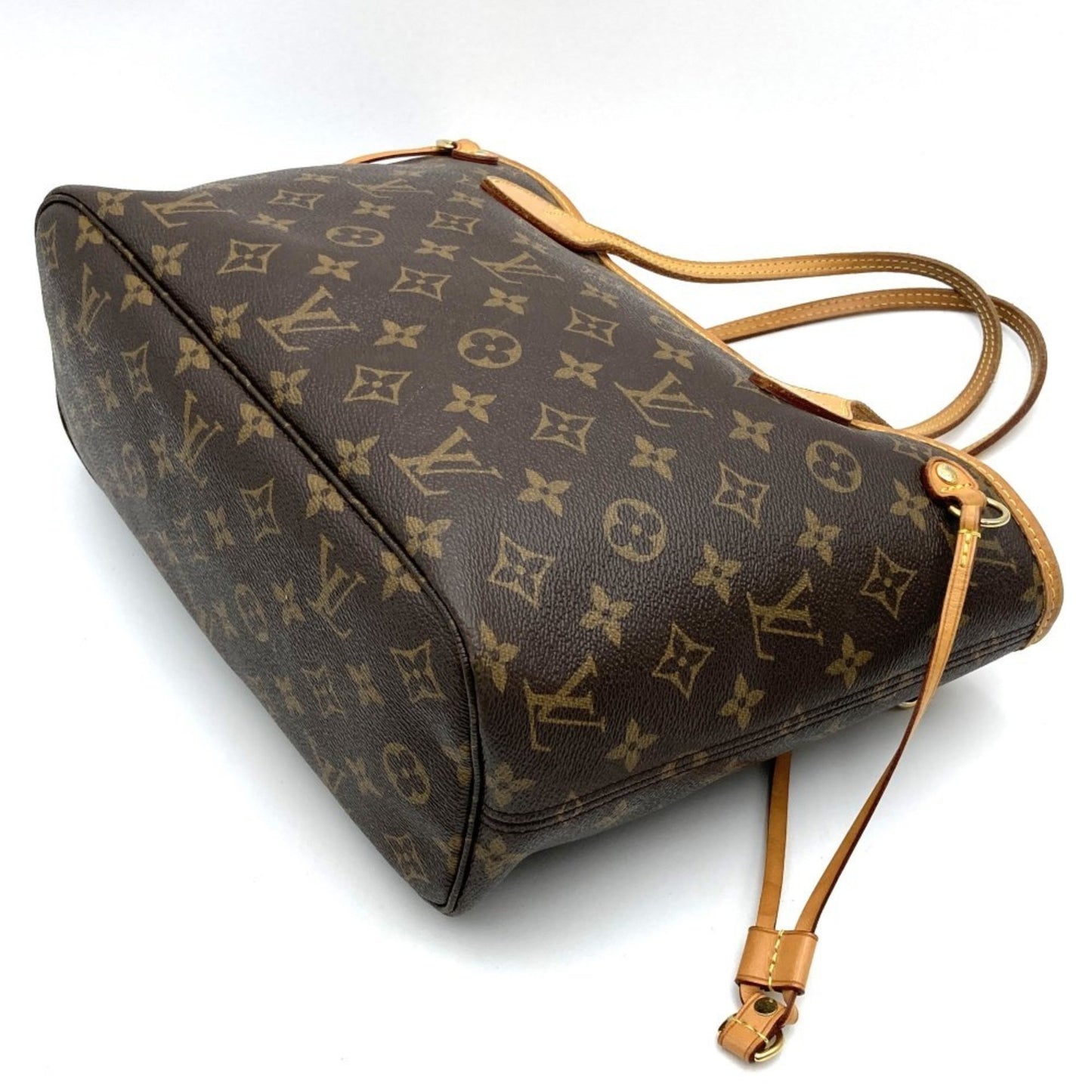 Louis Vuitton Neverfull PM, Brown, Canvas, tote