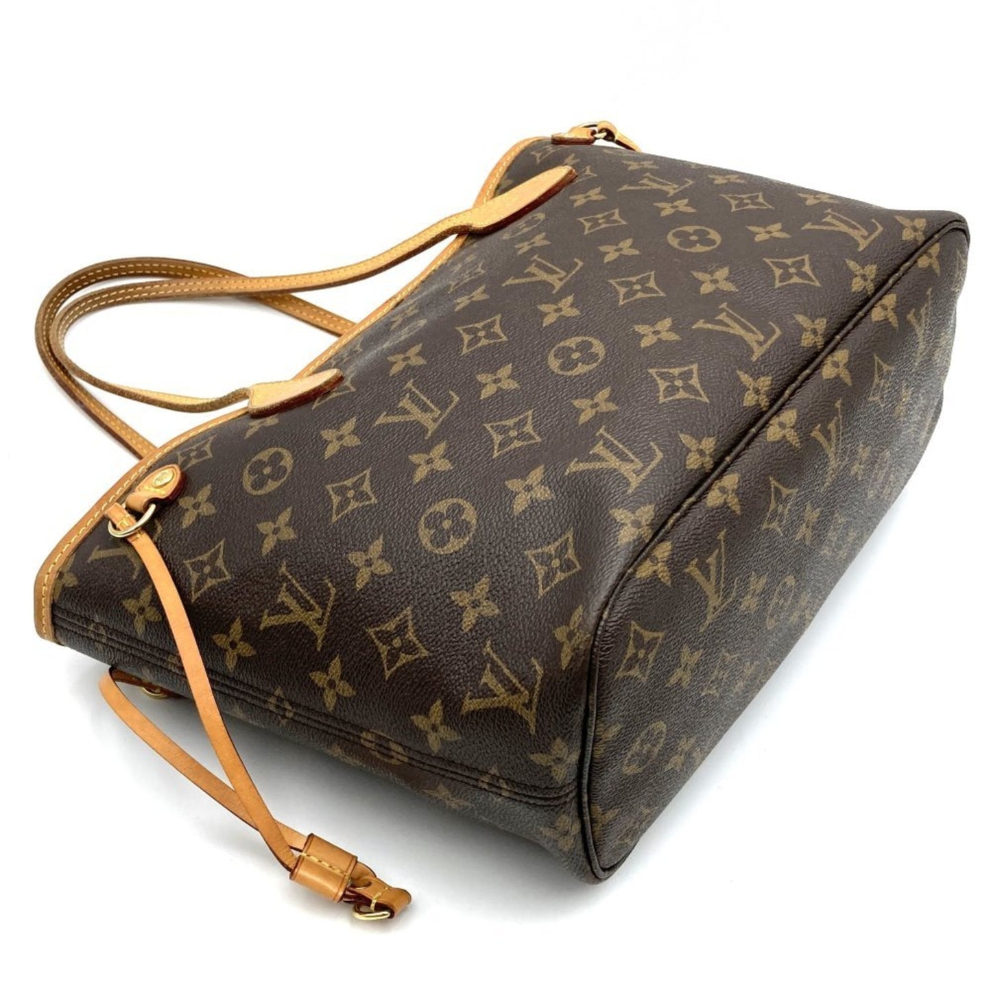 Louis Vuitton Neverfull PM, Brown, Canvas, tote