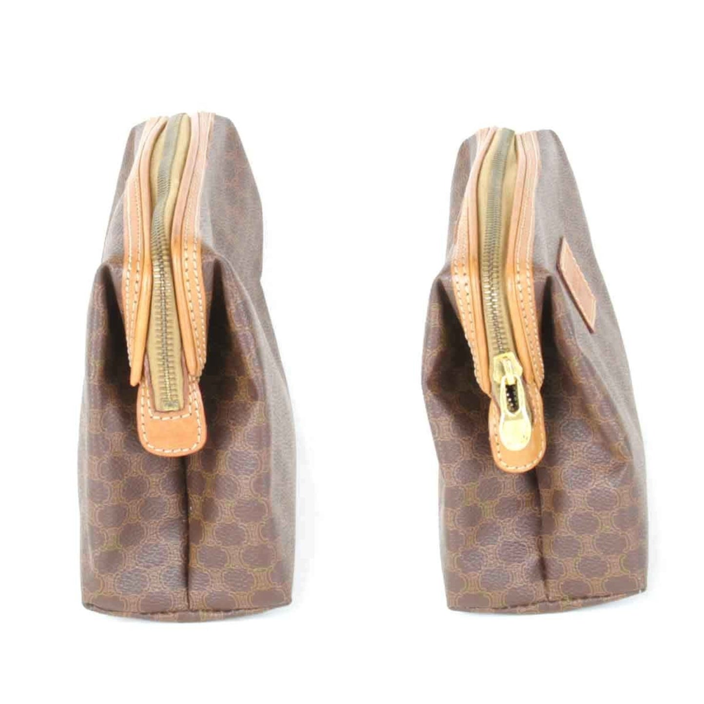 Céline Triomphe, Brown, Canvas, clutch