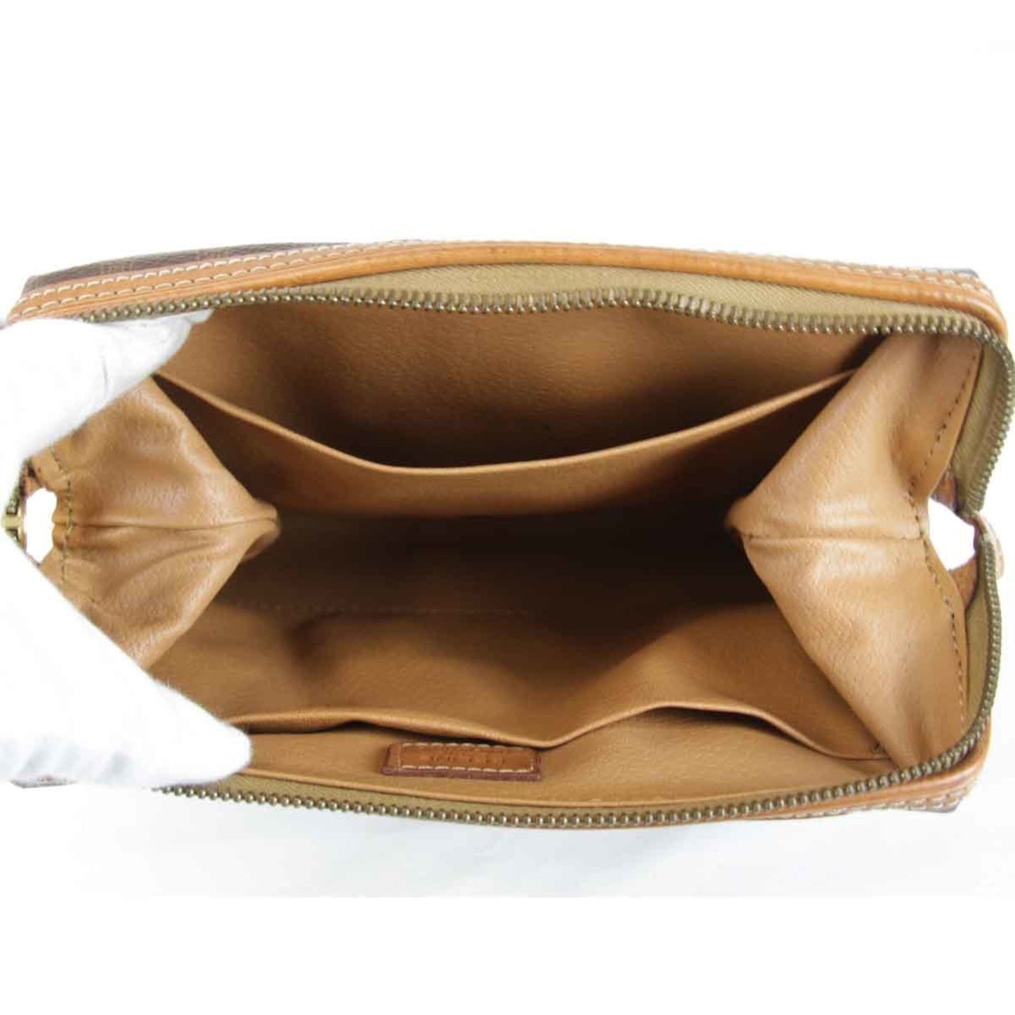 Céline Triomphe, Brown, Canvas, clutch
