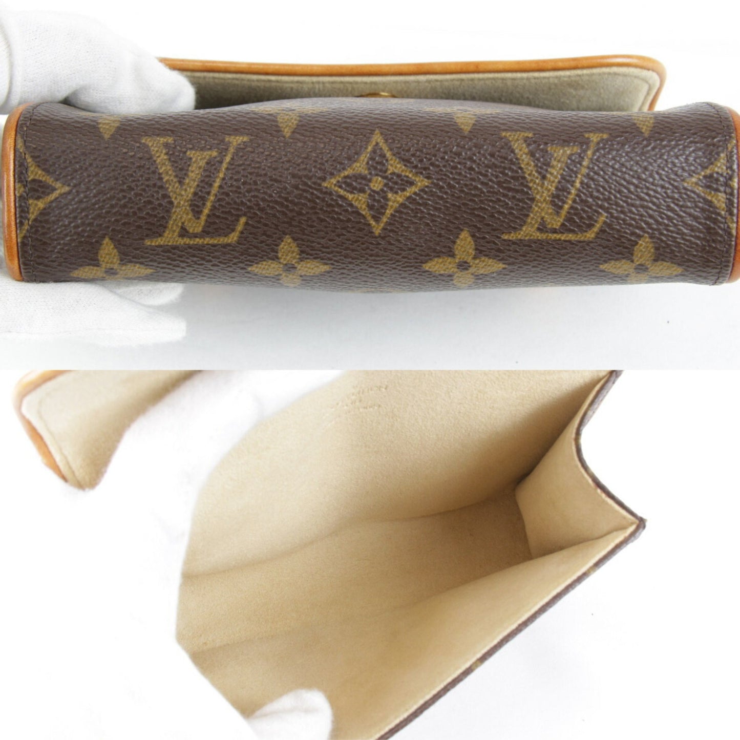 Louis Vuitton Florentine, Brown, Canvas, clutch