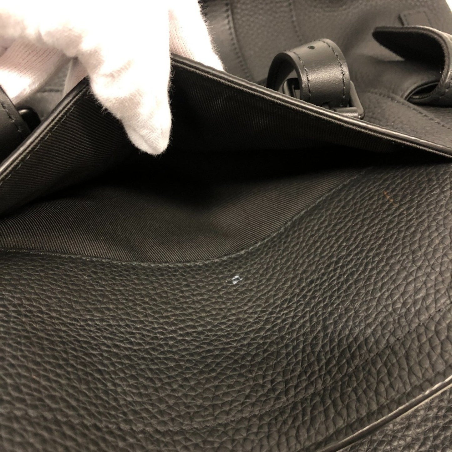 Louis Vuitton Christopher, Black, Leather, tote