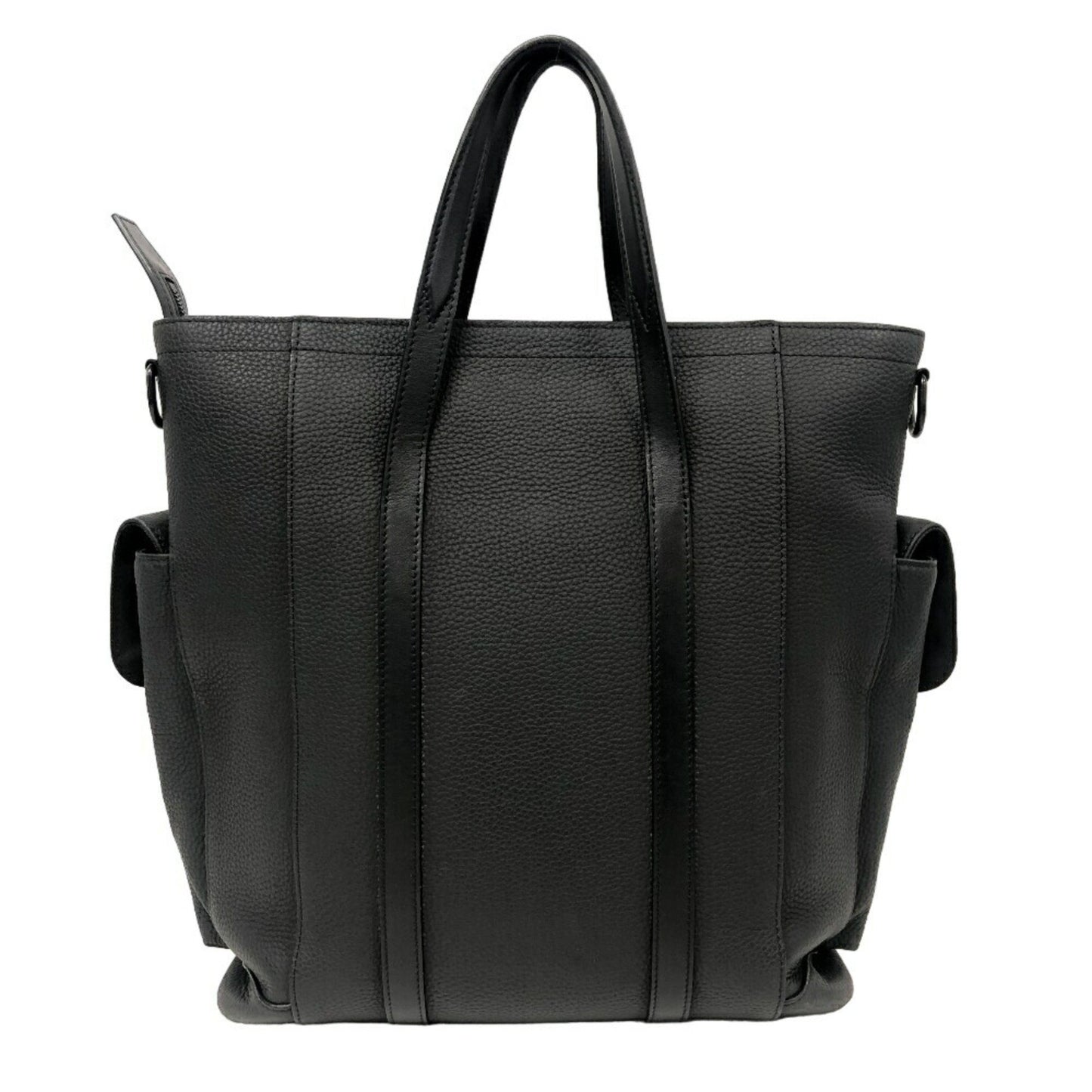 Louis Vuitton Christopher, Black, Leather, tote