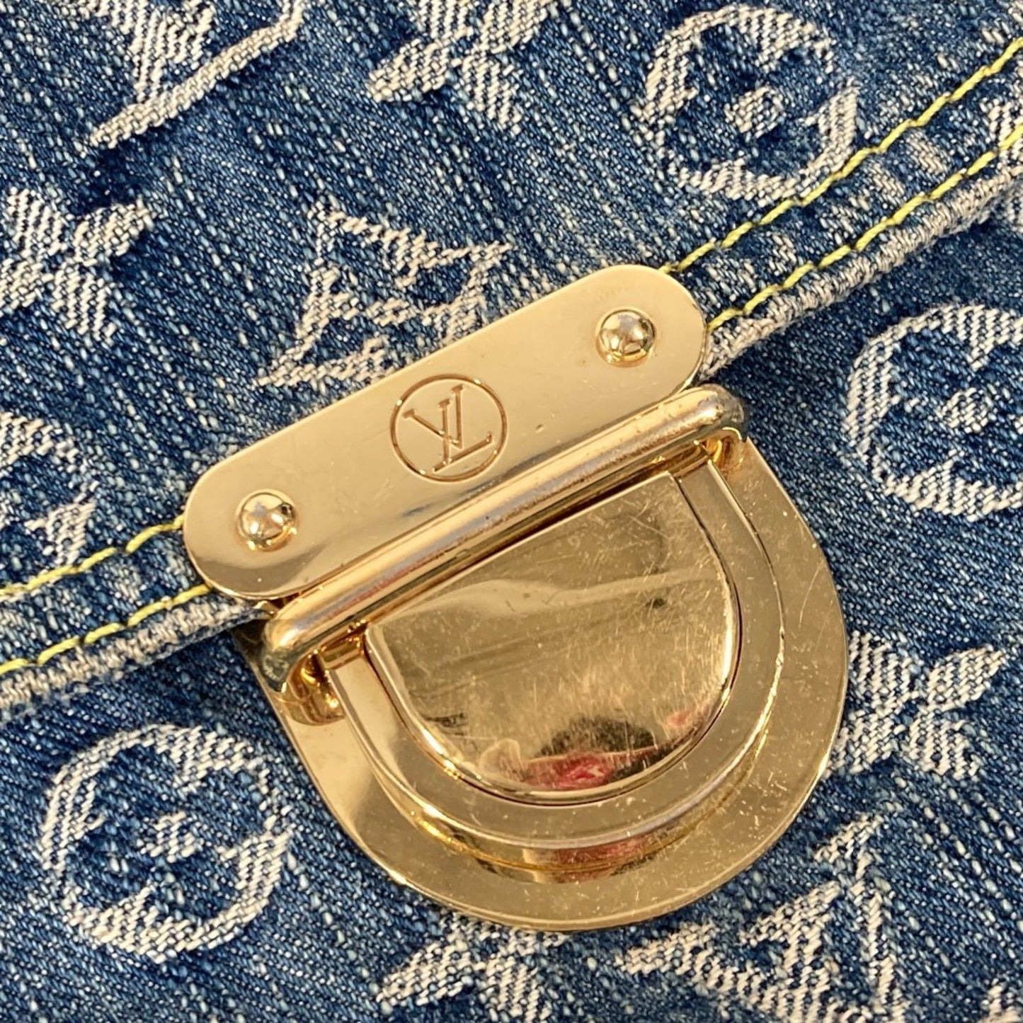 Louis Vuitton Sac Plat, Blue, Denim - Jeans, handbag