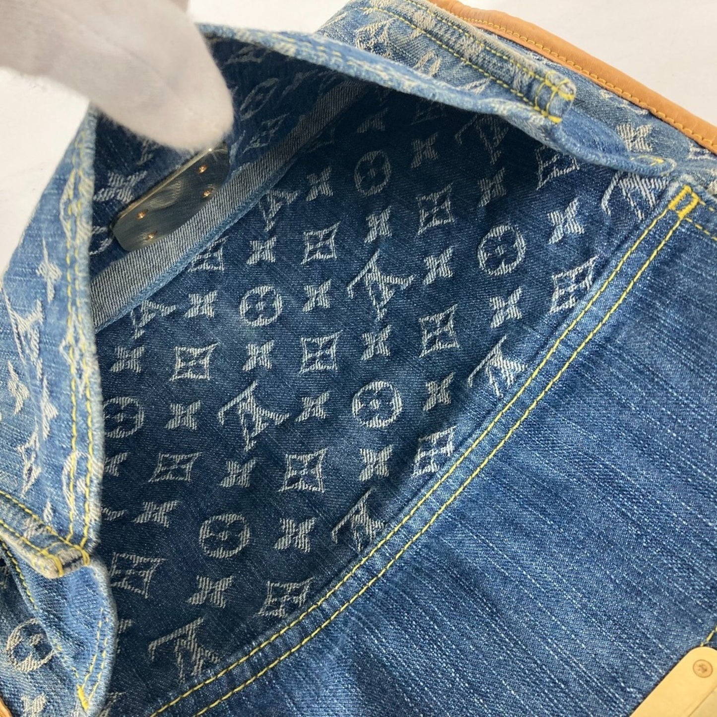 Louis Vuitton Sac Plat, Blue, Denim - Jeans, handbag