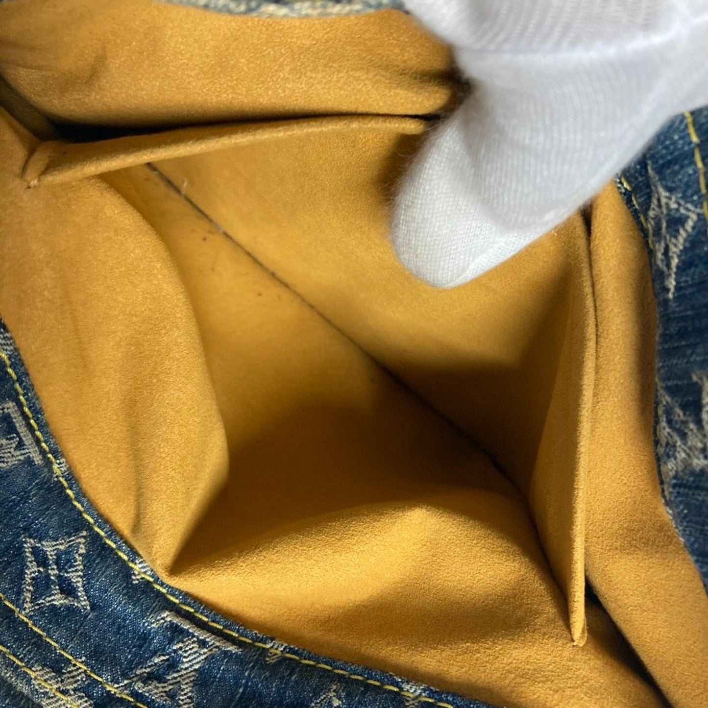 Louis Vuitton Sac Plat, Blue, Denim - Jeans, handbag