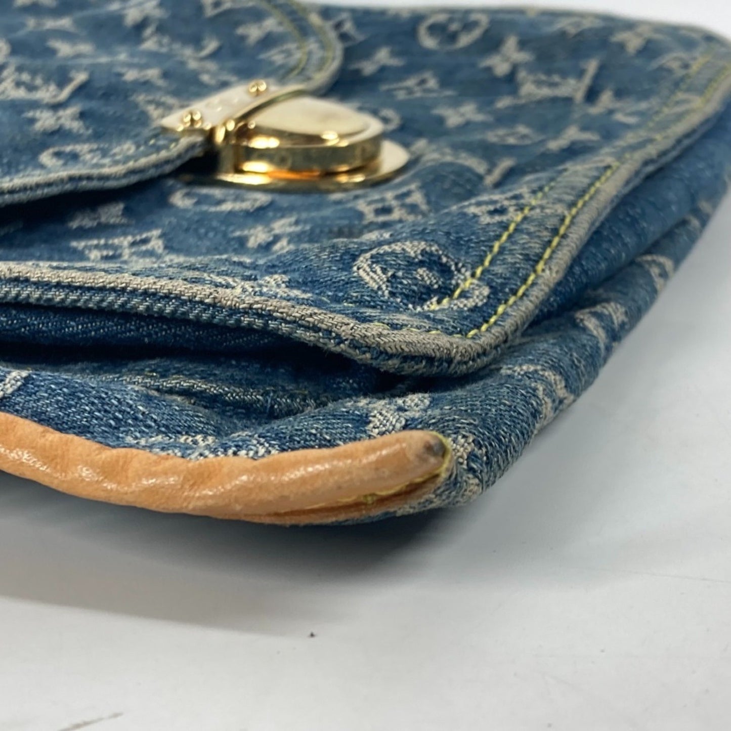 Louis Vuitton Sac Plat, Blue, Denim - Jeans, handbag
