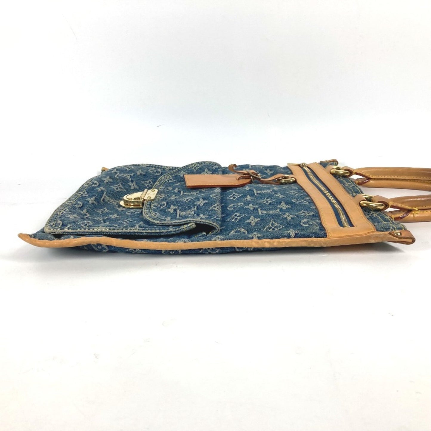 Louis Vuitton Sac Plat, Blue, Denim - Jeans, handbag