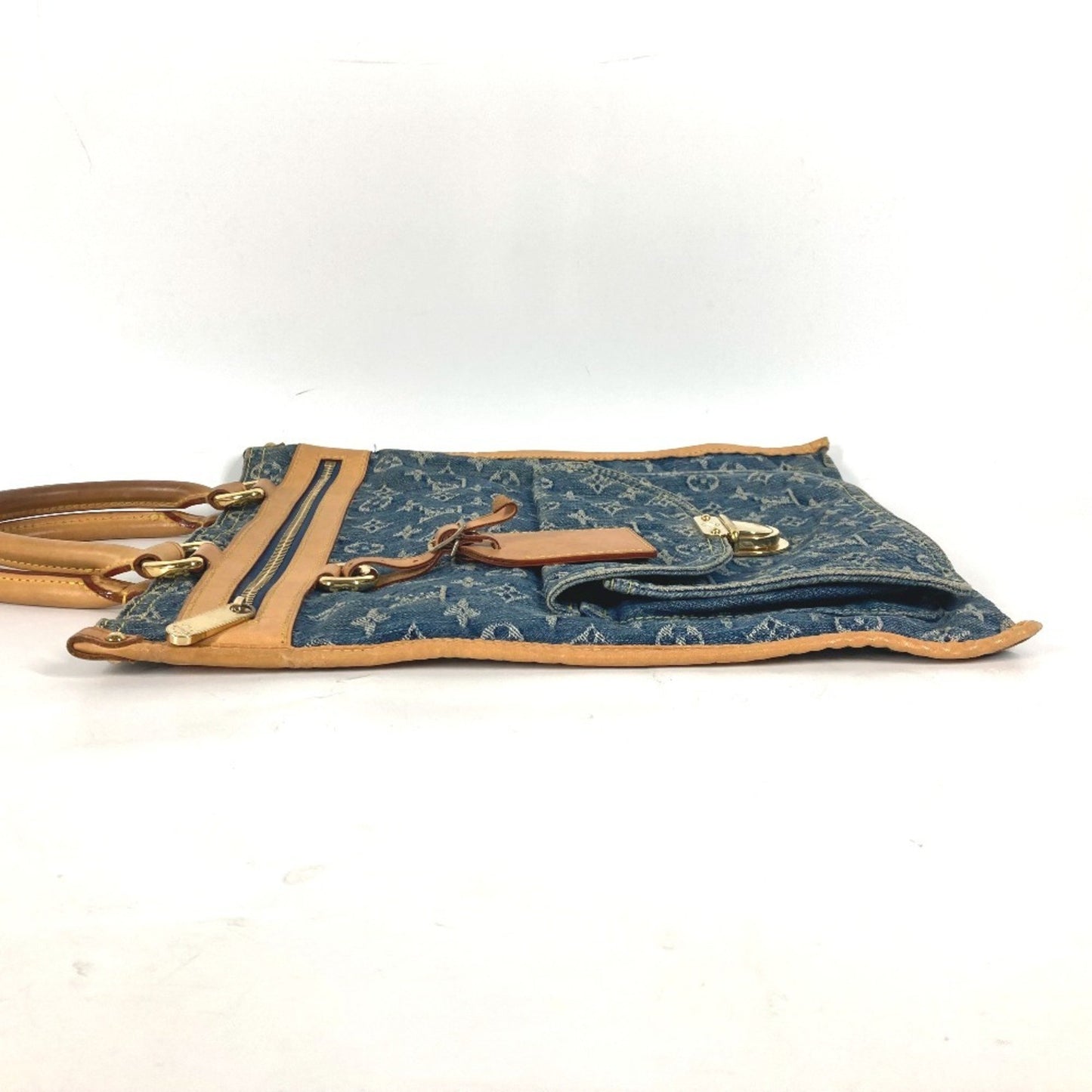 Louis Vuitton Sac Plat, Blue, Denim - Jeans, handbag