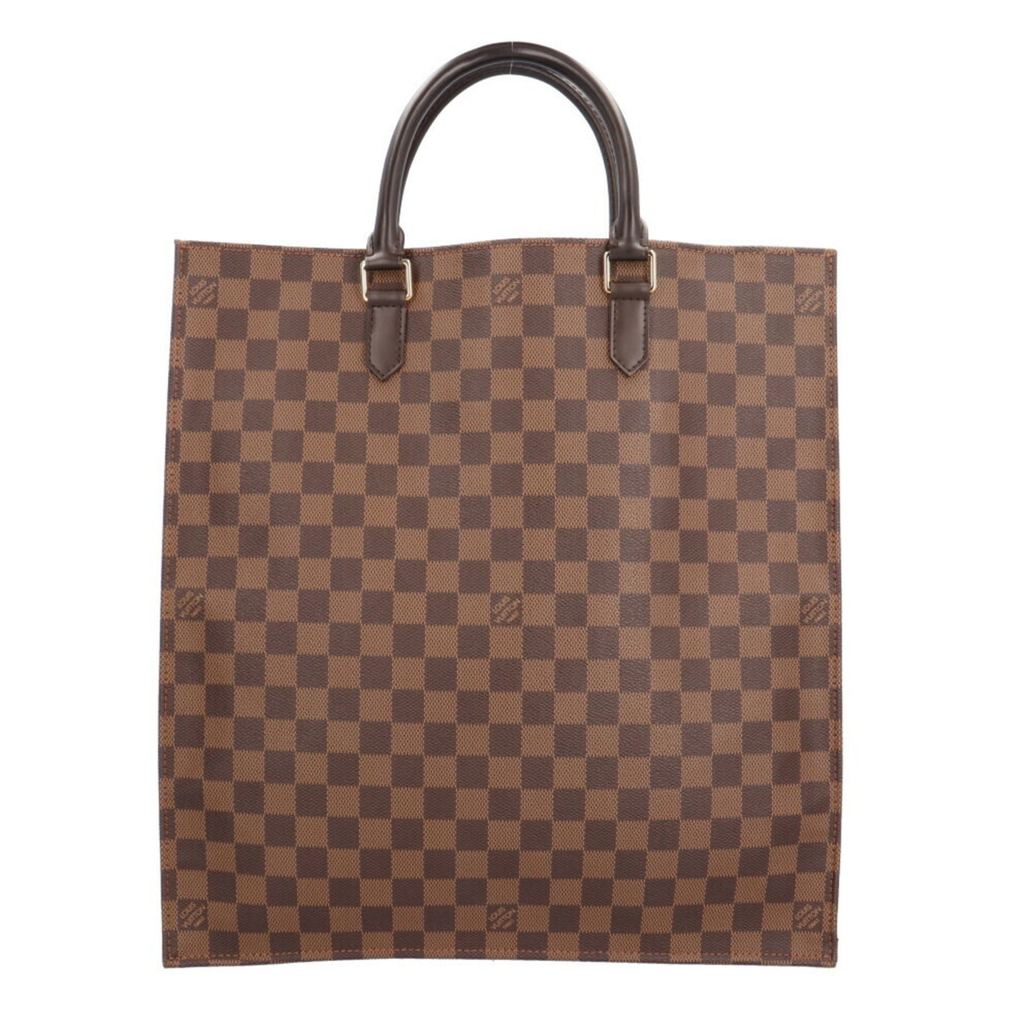Louis Vuitton Sac Plat, Brown, Canvas, handbag
