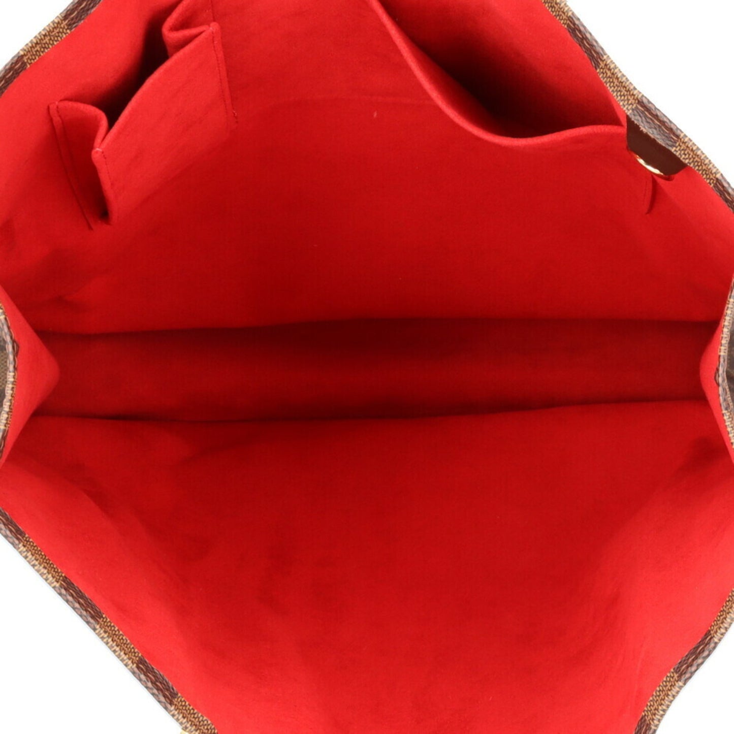 Louis Vuitton Sac Plat, Brown, Canvas, handbag