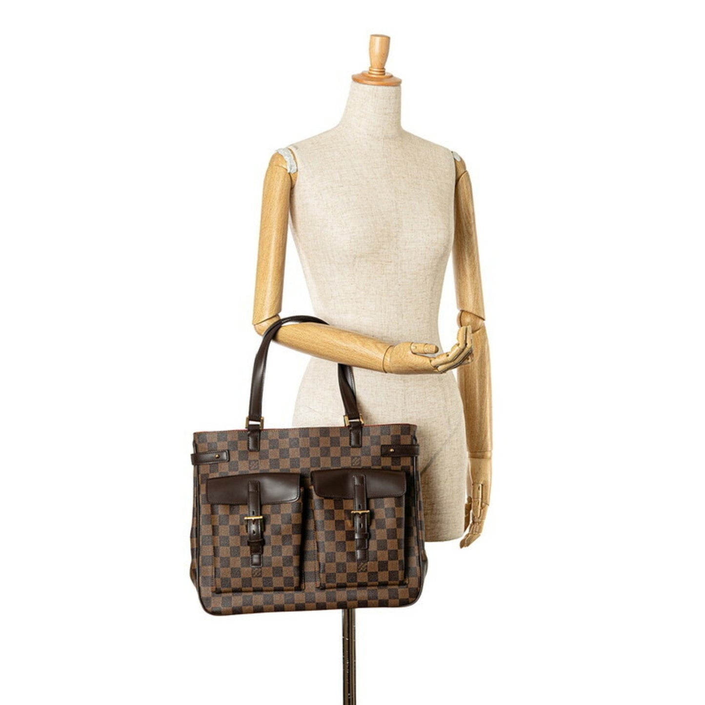 Louis Vuitton Uzes, Brown, Canvas, tote