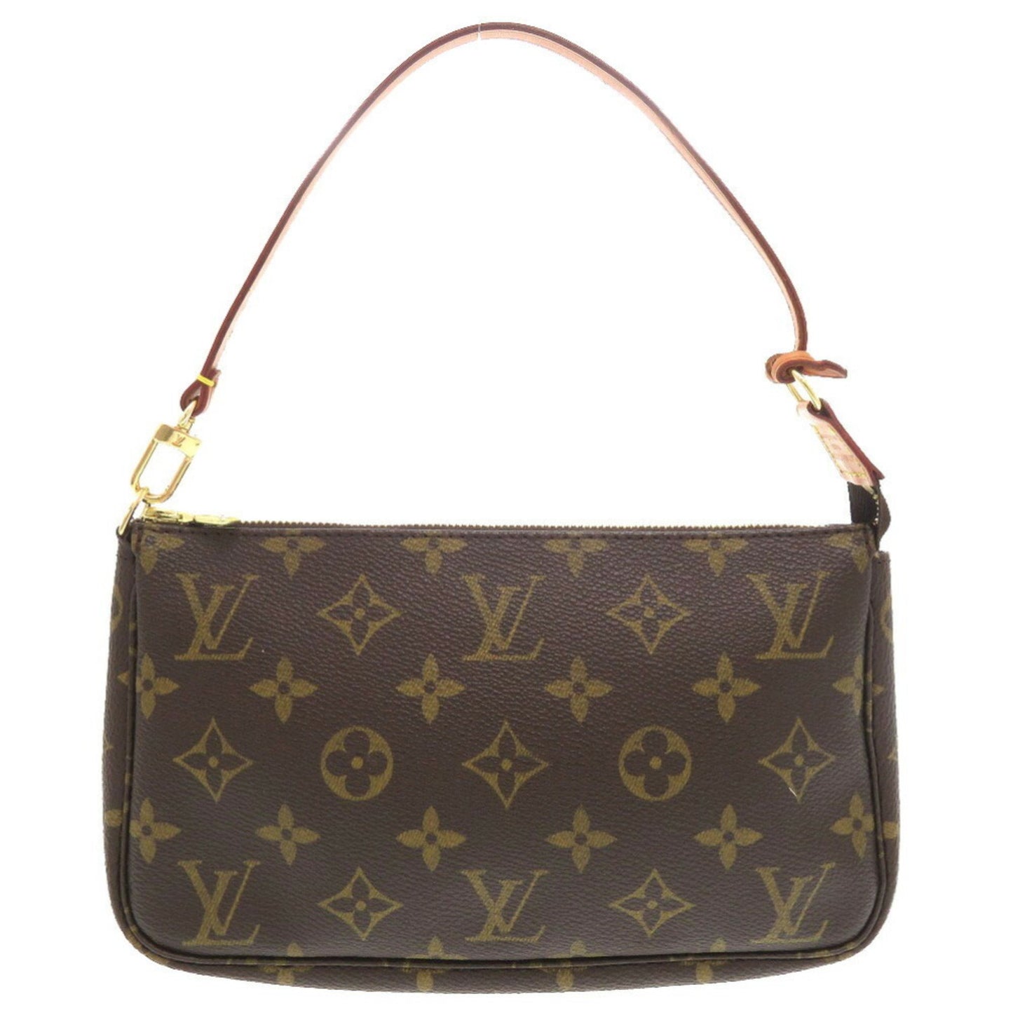 Louis Vuitton Pochette Accessoire, Brown, Canvas, clutch