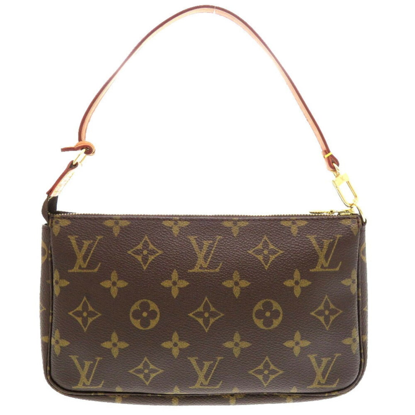 Louis Vuitton Pochette Accessoire, Brown, Canvas, clutch