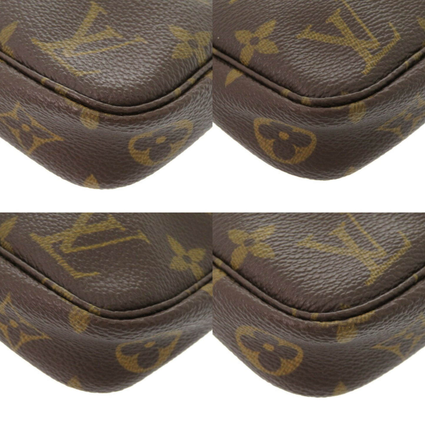 Louis Vuitton Pochette Accessoire, Brown, Canvas, clutch