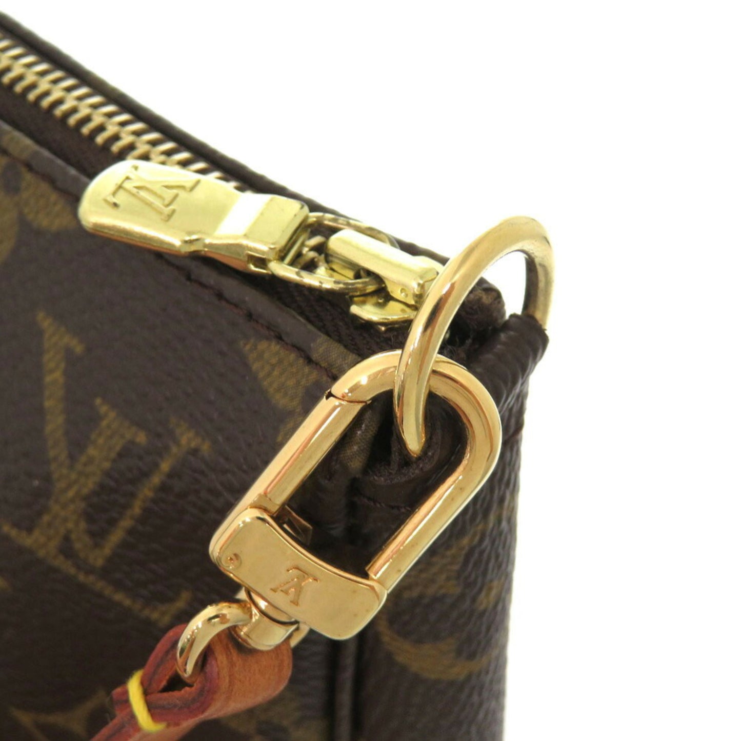 Louis Vuitton Pochette Accessoire, Brown, Canvas, clutch