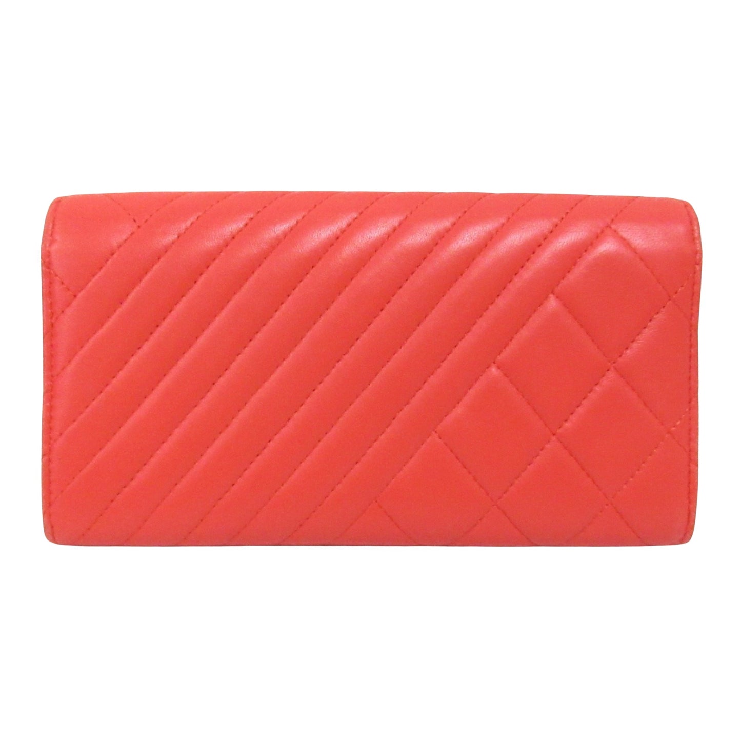 Chanel Matelassé, Red, Leather, wallet