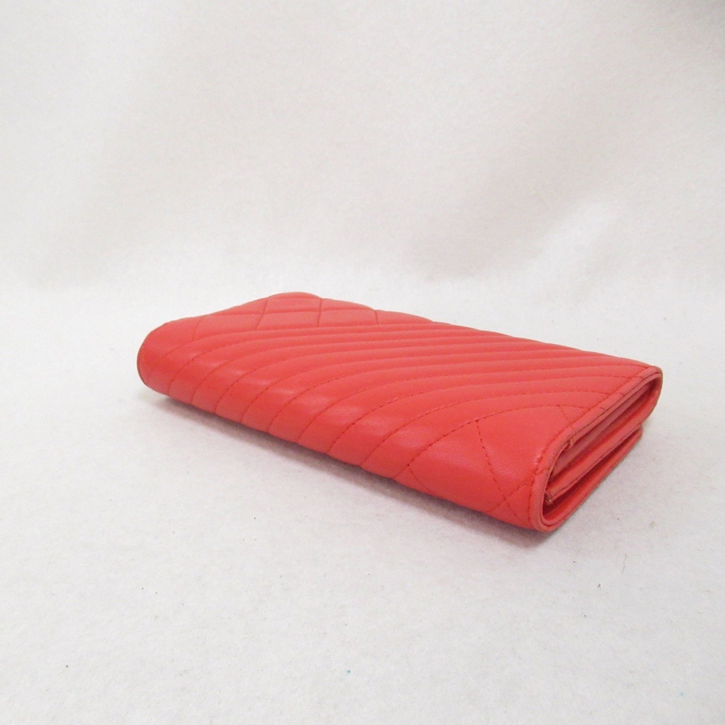 Chanel Matelassé, Red, Leather, wallet