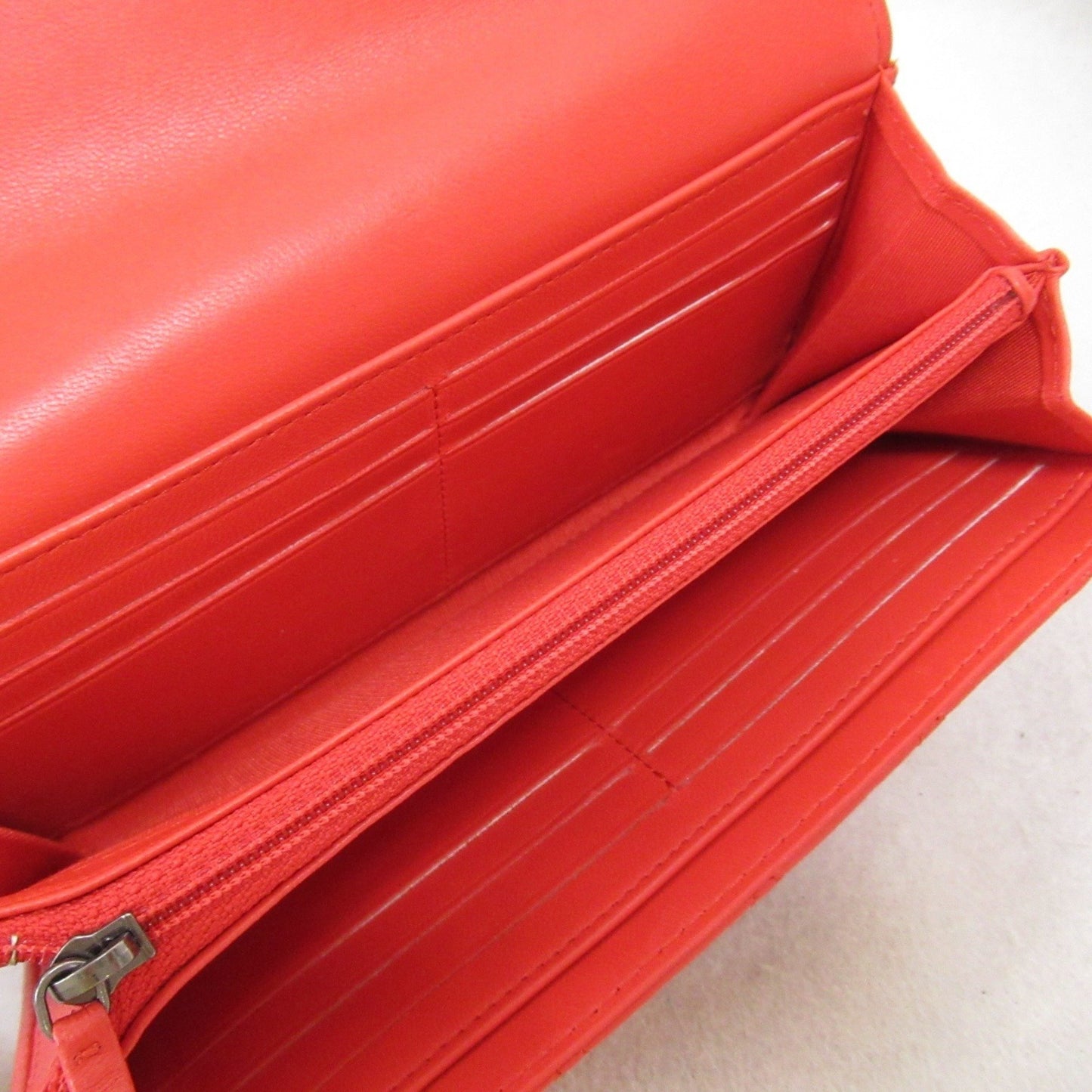 Chanel Matelassé, Red, Leather, wallet