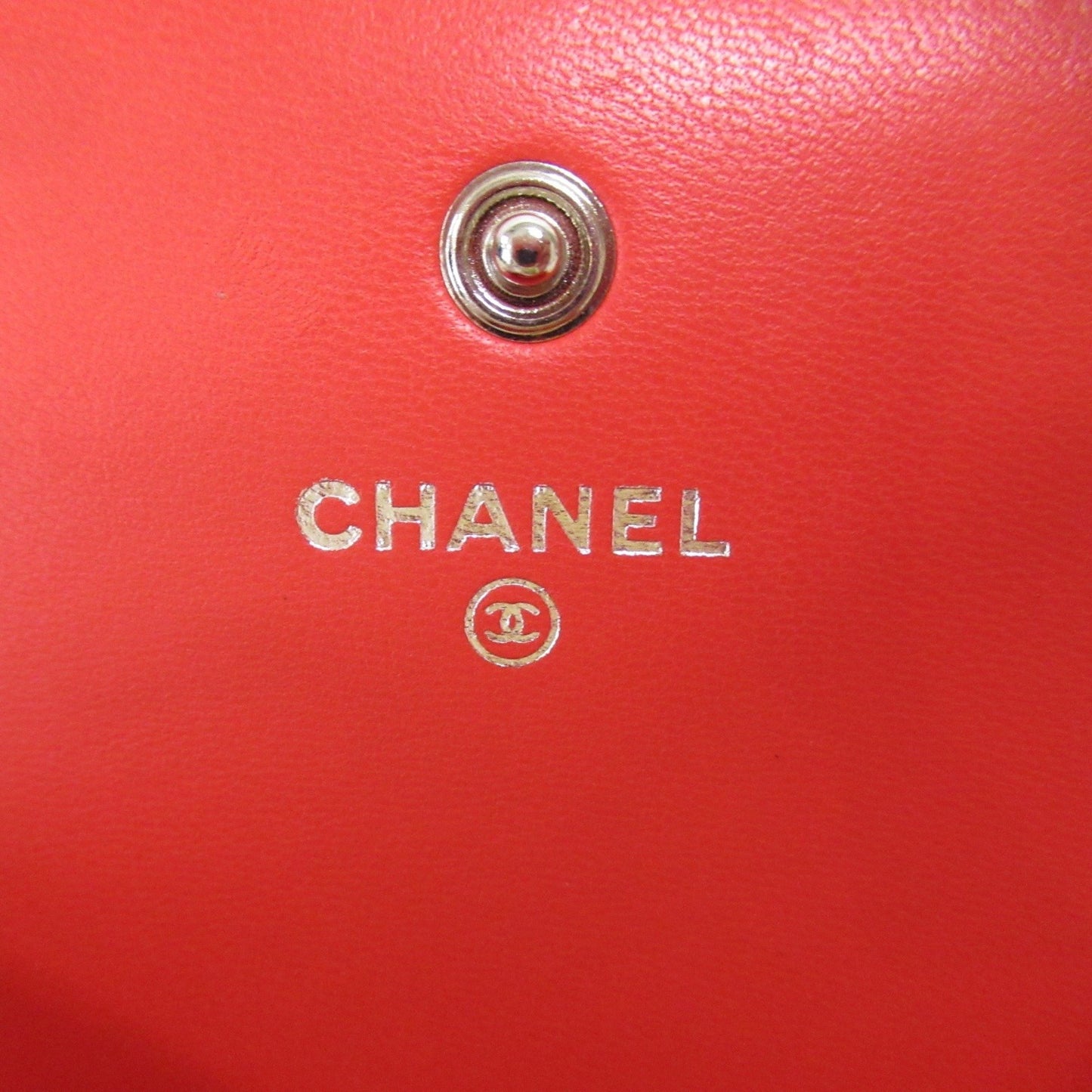 Chanel Matelassé, Red, Leather, wallet