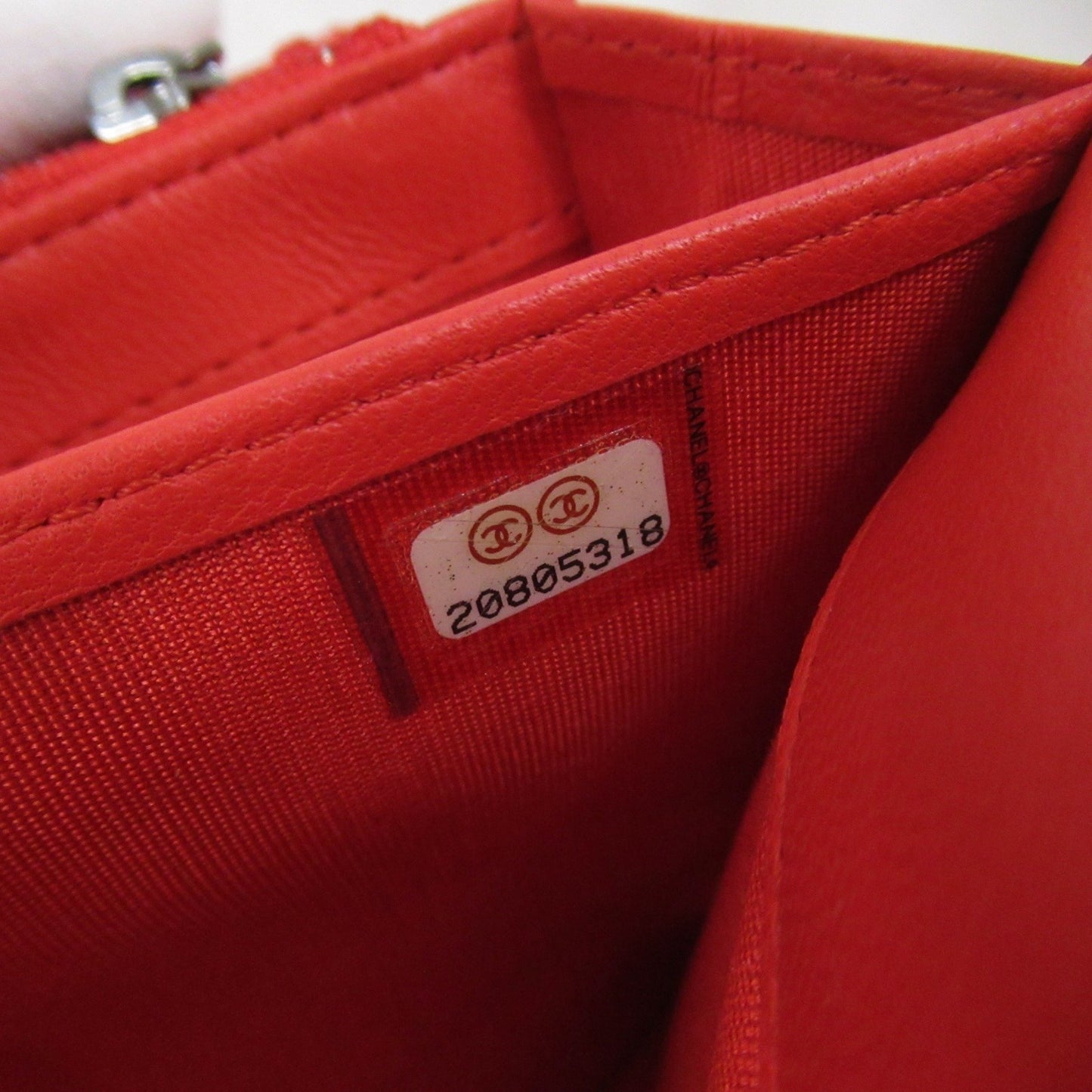 Chanel Matelassé, Red, Leather, wallet