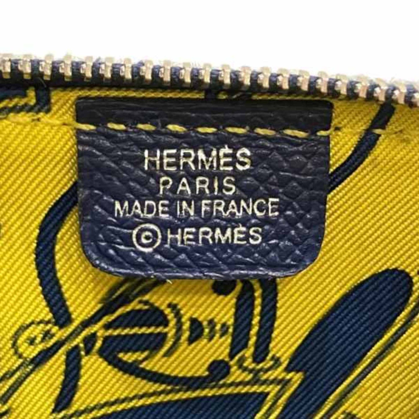 Hermès Silk'In, Navy, Leather, wallet