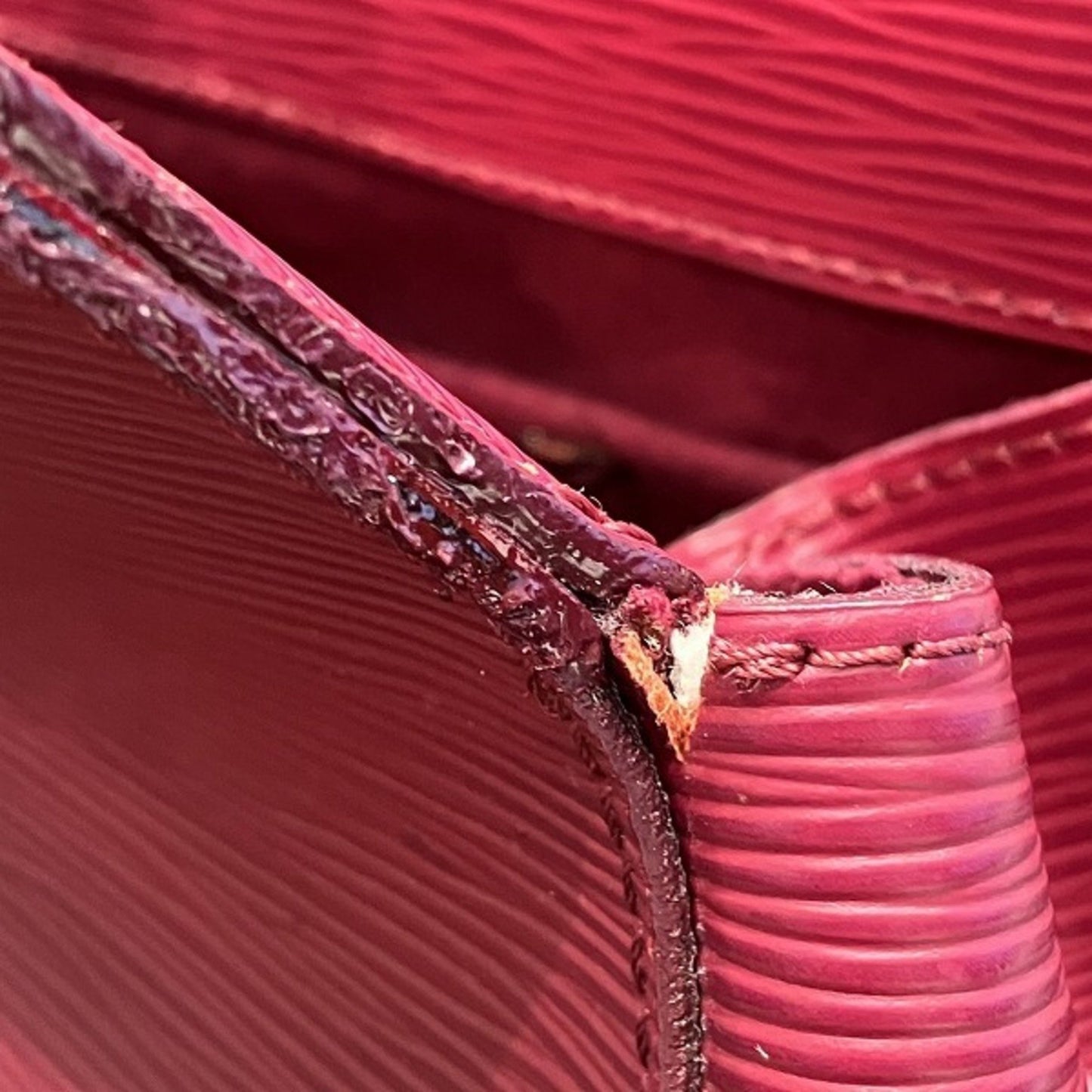 Louis Vuitton Marly, Red, Leather, handbag