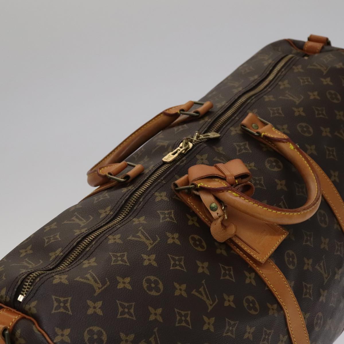 Louis Vuitton Keepall Bandoulière 60, Brown, Canvas, travel