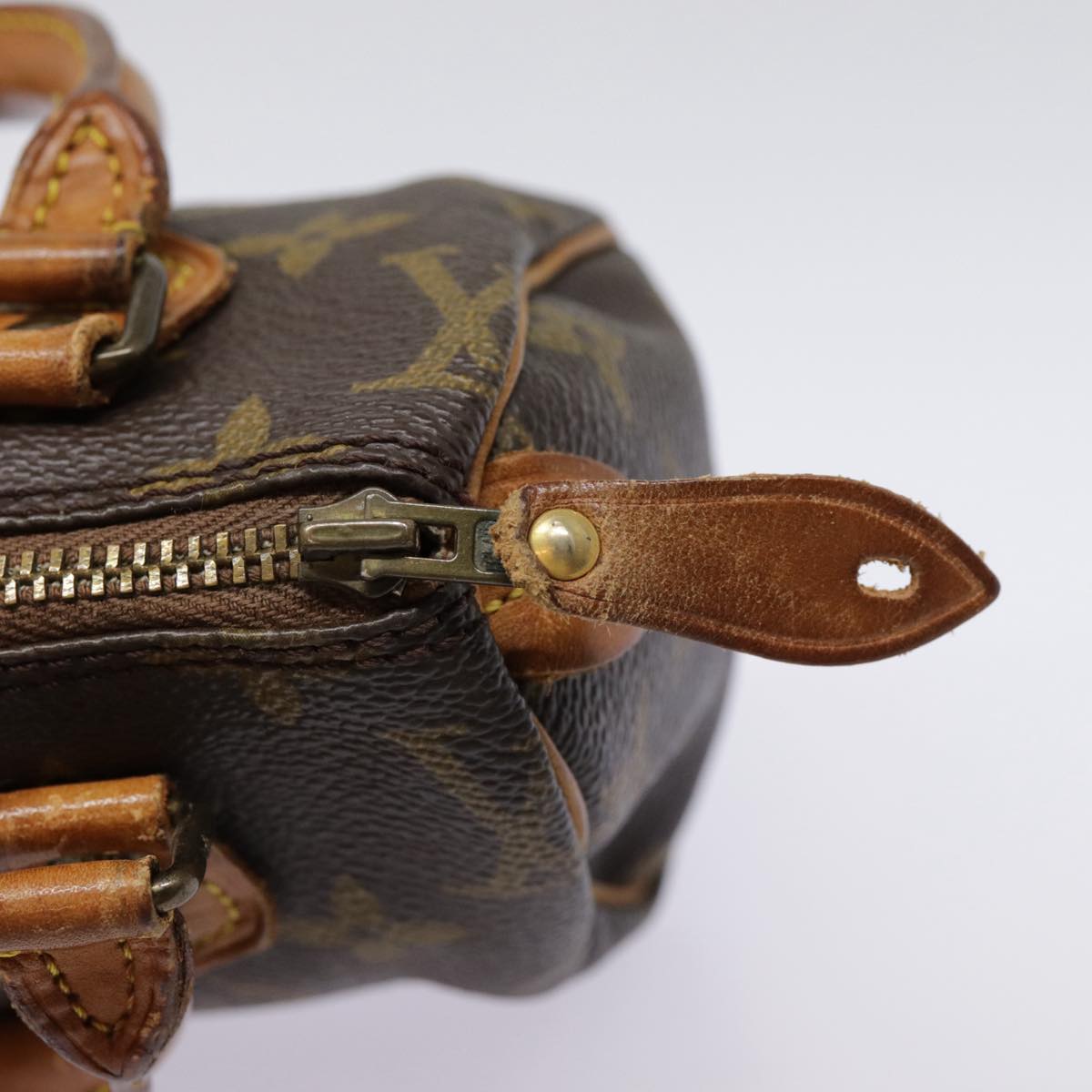 Louis Vuitton Mini speedy, Blue, Canvas, handbag