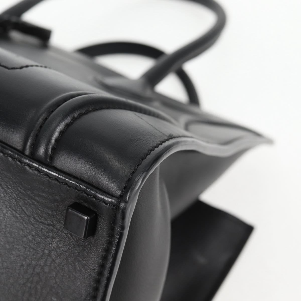 Céline Luggage Phantom, Black, Leather, tote