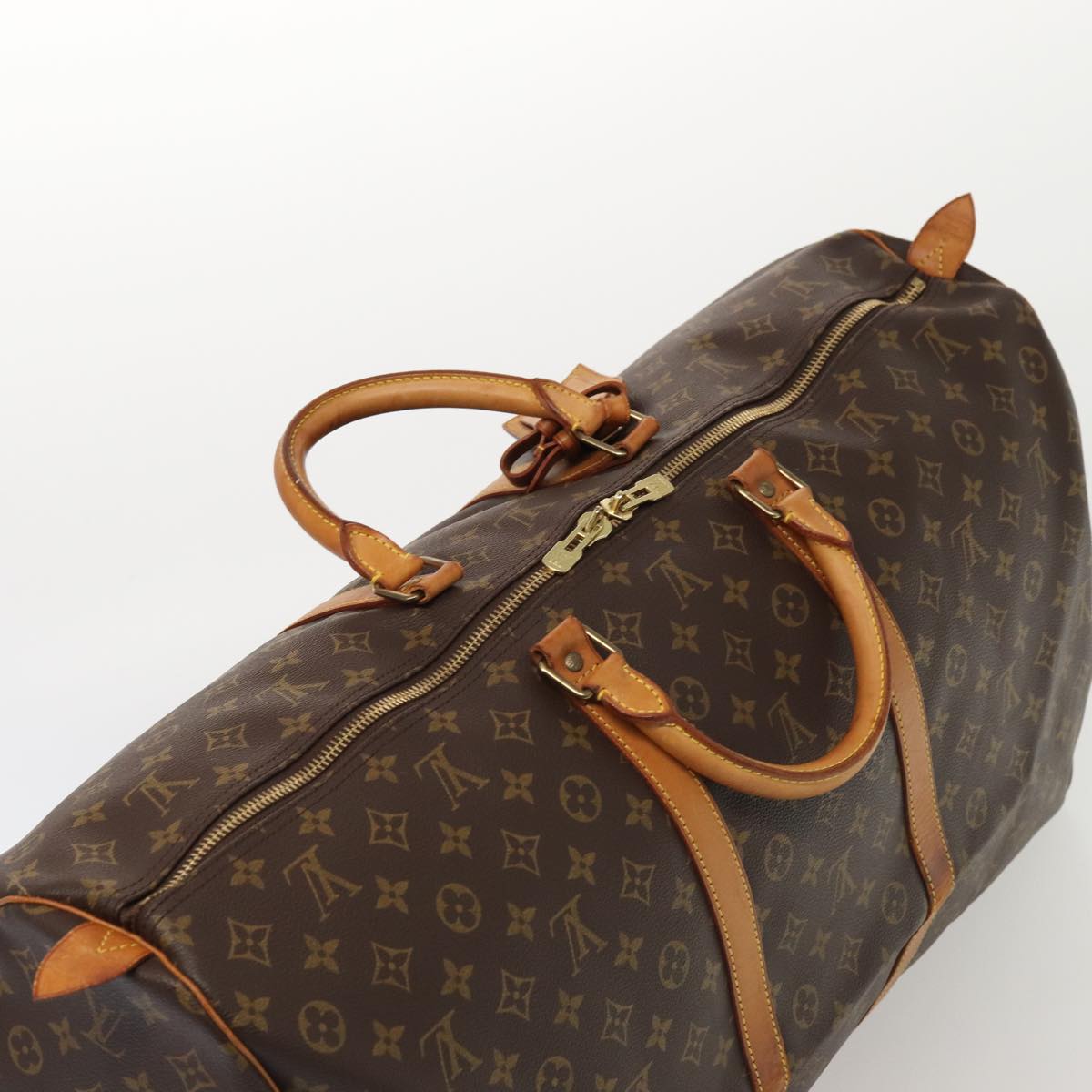 Louis Vuitton Keepall 60, Brown, Canvas, travel