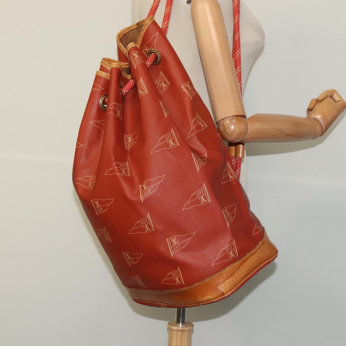 Louis Vuitton Saint Tropez, Red, Canvas, shoulder